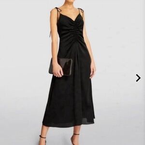 Jason Wu black slip dress midi sexy cocktail party size medium